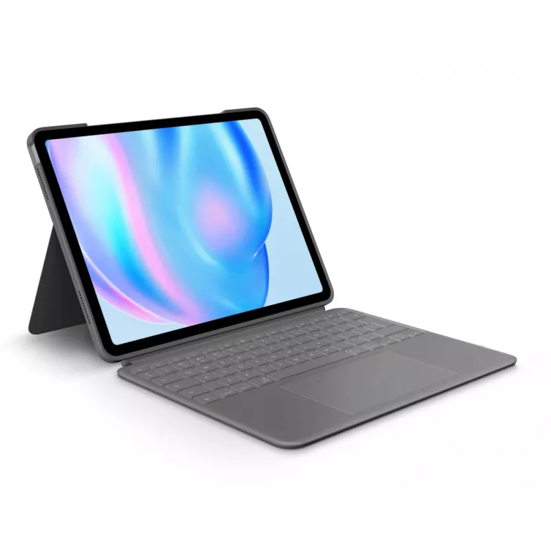 Logitech Combo Touch tastatūra QWERTY US International pelēka ar skārienpaliktni