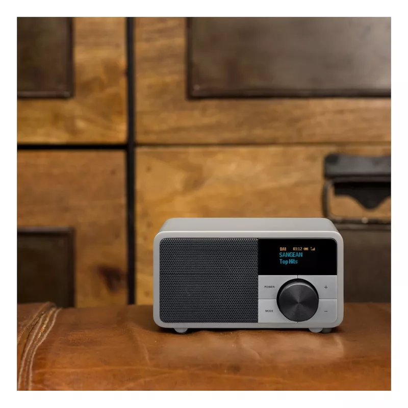 Galda radio Sangean DDR-7 Glacier Silver ar digitālo uztvērēju un Bluetooth