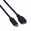ROLINE - USB kabelis - USB Type C (M) uz Micro-USB Type B (M) - 50 cm - melns (11.02.9005)