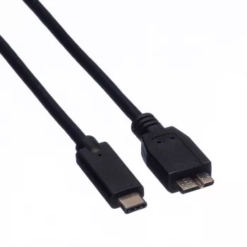 ROLINE - USB kabelis - USB Type C (M) uz Micro-USB Type B (M) - 50 cm - melns (11.02.9005)