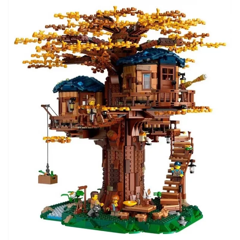 LEGO komplekts LEGO IDEAS 21318 Tree House 3-in-1 build — modulārs koku mājas modelis, vairākkārtējas būvēšanas komplekts