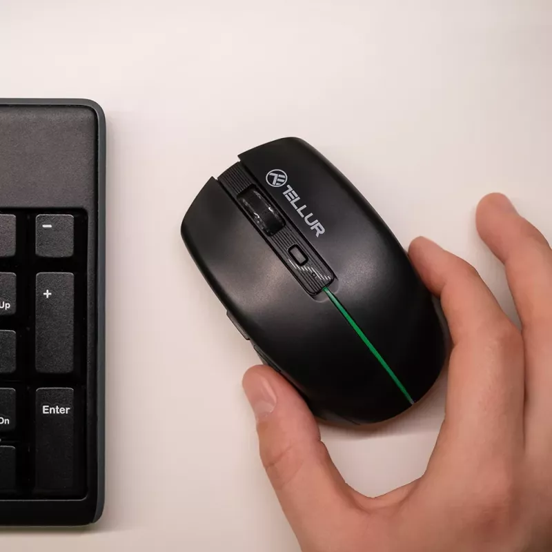 Tellur Silent Click Wireless pele Melns