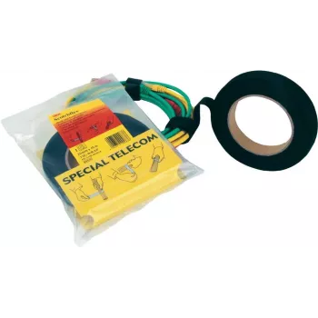 Kabeļsaišu lente 3M FE510090304 (melna), temperatūras diapazons -10°C līdz 80°C, 10 m × 20 mm