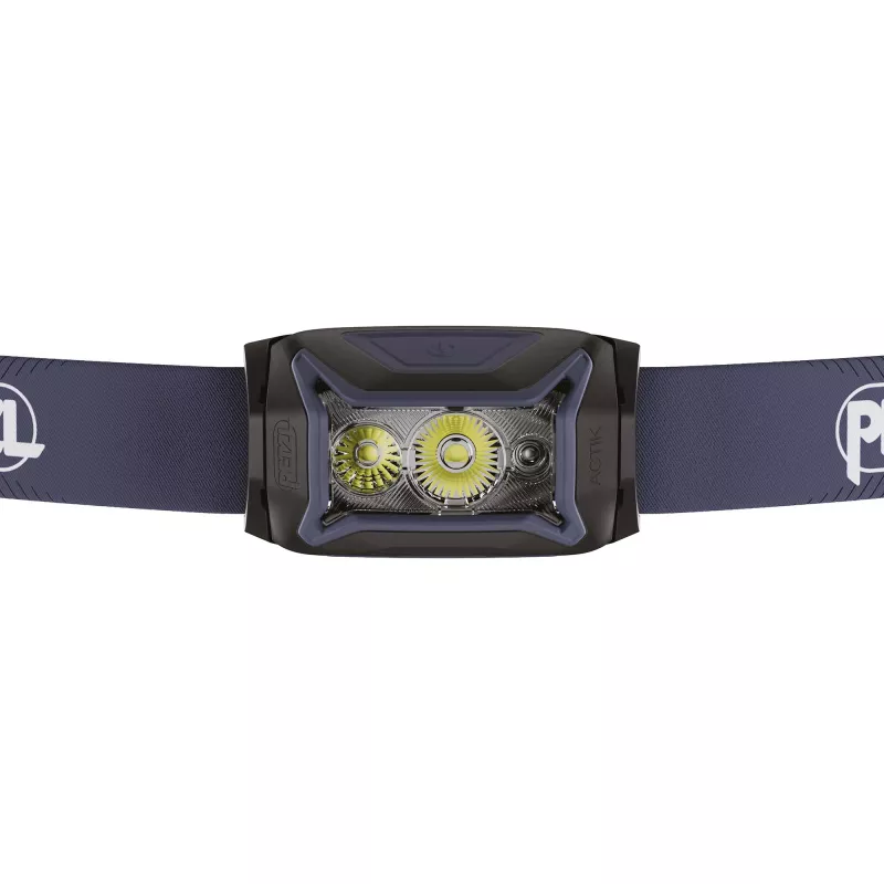 Galvas lukturītis Petzl Actik Melns — LED, 100 lm, 2 LED, IPX4, AAA baterijas