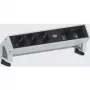 Strāvas pagarinātājs Bachmann DESK 2 0,2 m 3 maiņstrāvas rozetes Melns Nerūsējošais tērauds