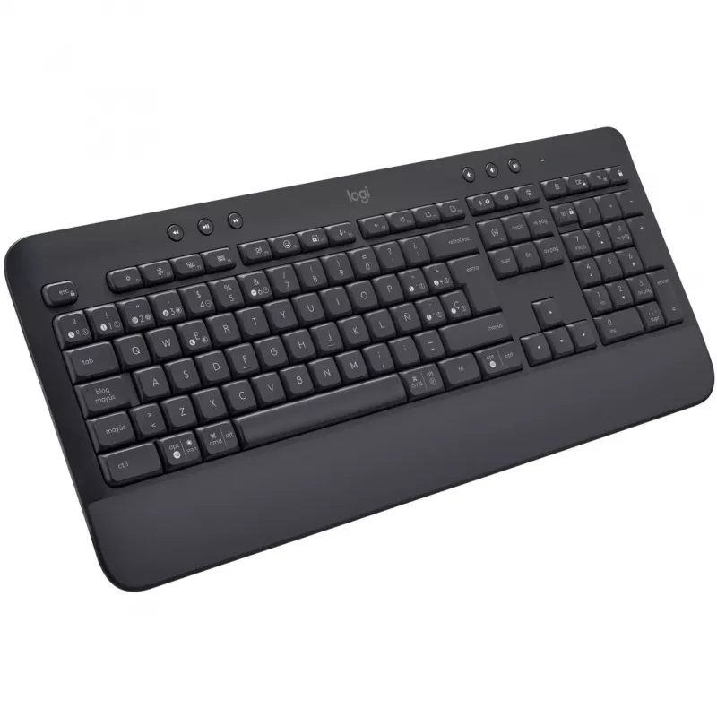 Logitech Signature K650 - Tastatūra - Bezvadu - Bluetooth 5.1 - QWERTY - Spāņu - Grafīts (920-010917)
