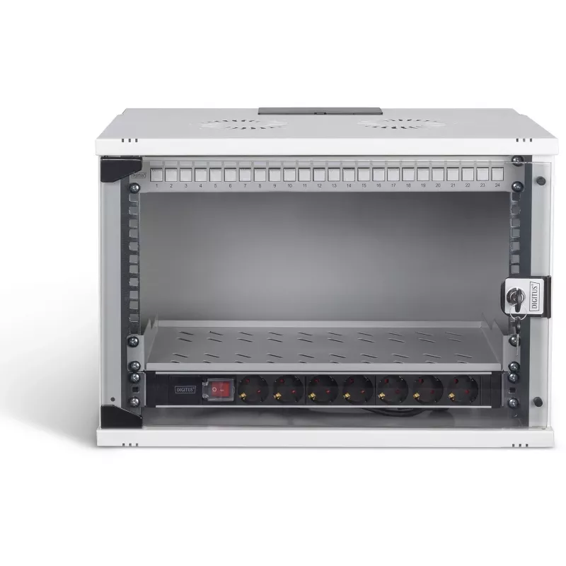 Tīkla komplekts DIGITUS DN-49202-SET 483 mm 7U 540x400 mm plaukta skapītis ar 7U augstumu un 540×400 mm iekšējiem izmēriem