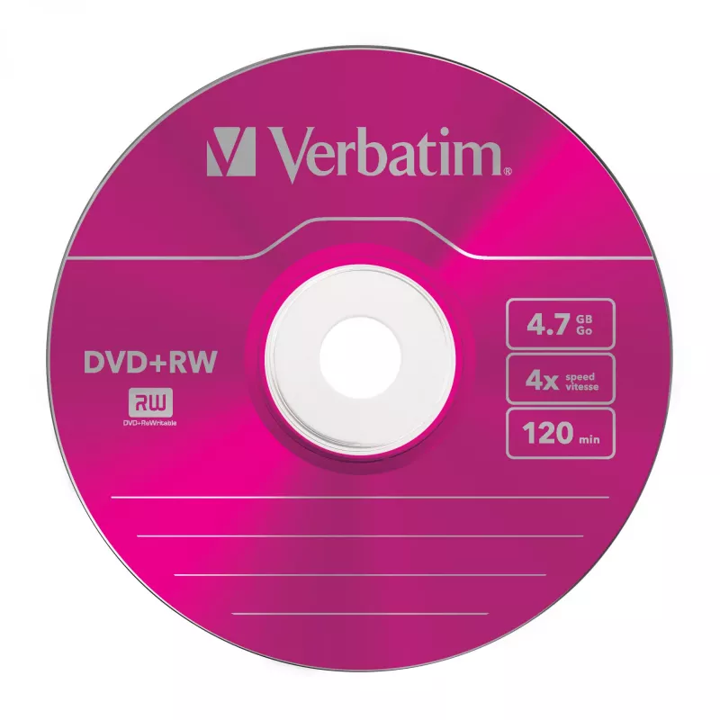 VERBATIM 43297 Verbatim DVD+RW plānā juveliera kastīte 5 4.7GB 4x Krāsa