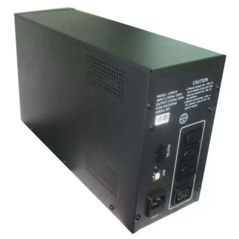 Gembird UPS-PC-1202AP nepārtrauktās barošanas avots (UPS) Line-Interactive 1.2 kVA 720 W 4 AC kontaktligzdas