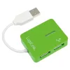 USB centrmezgls LOGILINK UA0138 — 4 portu USB 2.0 centrmezgls, zaļš, līdz 480 Mbit/s