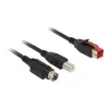 USB kabelis DeLOCK 85489 USB 2.0 3m USB B Melns