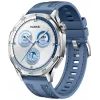 Viedpulkstenis HUAWEI WATCH GT5 46mm — 1,43 collu AMOLED, GPS, 524 mAh, nerūsējošā tērauda korpuss, zila austa siksniņa