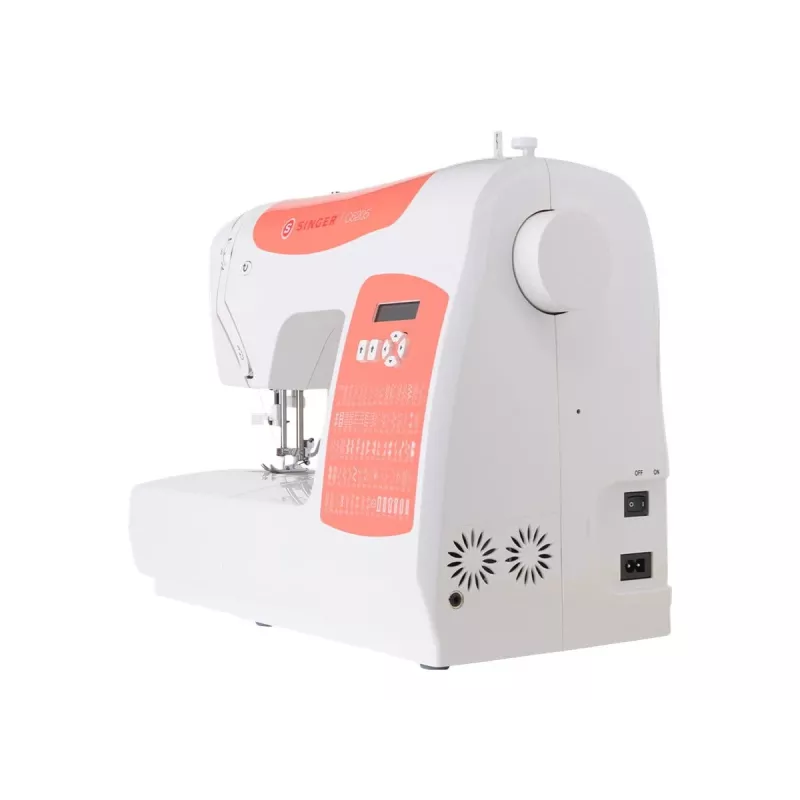 SINGER C5205 šujmašīna, modelis 230239102, pārnēsājama mājas mehāniskā/šuvēja koraļļu oranžā krāsā
