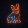 Neon Lights Dog MANTA SNL68MT franču buldoga stila dekoratīvs neona gaismeklis