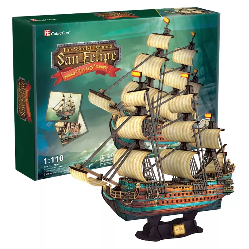 3D PUZZLE buru kuģis The Spanish Armada San Felipe