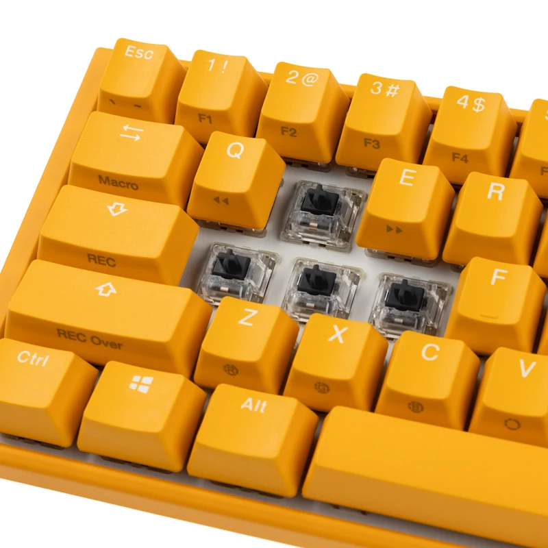 Ducky One 3 Mini dzeltena tastatūra, spēlēm, USB, QWERTY, US English