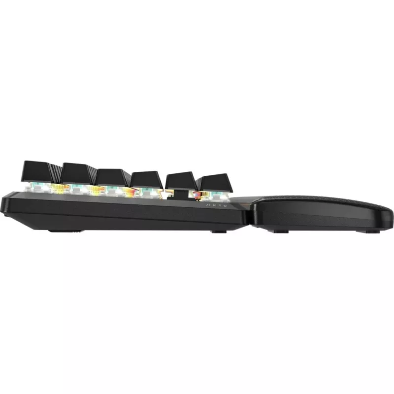 Mehāniskā bezciparu tastatūra CORSAIR K70 PRO TKL — RGB apgaismota, kompakts izkārtojums