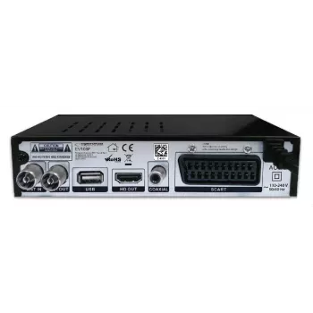 TV uztvērēja pierīce ESPERANZA EV106R kabeļu uztvērējs DVB-T2 / DVB-C HEVC H.265, HDMI, USB, PVR, Dolby Digital, 174–790 MHz, melna