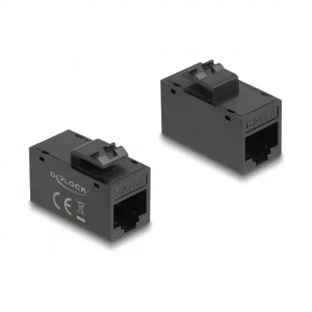 DeLOCK 90638 keystone modulis plakans melns RJ-45