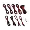 Strāvas kabeļu komplekts CableMod PRO Series ModMesh C-Series for Corsair RMi/RMx — melni/sarkani pīti kabeļi