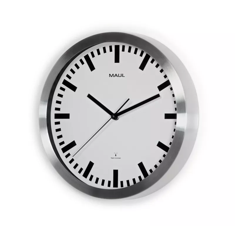 MAUL sienas pulkstenis MAULpilot - AA - 1,5 V - Alumīnijs - Balts - Alumīnijs - Stikls - 30 cm (9063308)