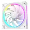 12 cm korpusa ventilators DeepCool FL12 WH — 3 gab. komplekts, 120×120×25 mm, 2150 RPM, 55 CFM, Fluid Dynamic Bearing, PWM, multi-LED, 4-pin