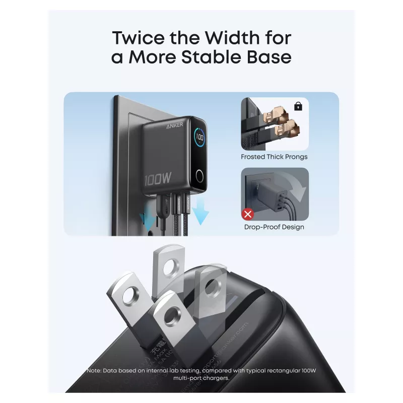 Anker B121BGZ1 strāvas adapteris, pelēks