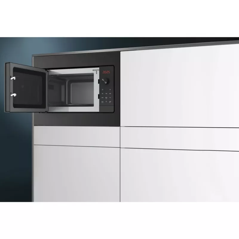 Siemens iQ300 BF523LMB3 mikroviļņu krāsns Melna, nerūsējošais tērauds Iebūvējama solo mikroviļņu krāsns 20 L 800 W
