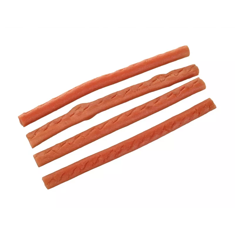 Suņu kārumi PETITTO Soft rabbit fingers — truša garšas mīkstās košļājamās nūjiņas suņiem, 500 g, treniņu kārums, pieaugušiem, bez sojas, bez lipekļa