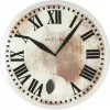 NeXtime klok 8162 Romana, Ø43 cm, siena, balts