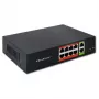 Tīkla komutators QOLTEC FAST Ethernet PoE 8xRJ45 ar 2xRJ45 augšupsaiti (modelis 52290)