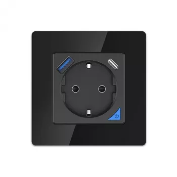 Sienas kontaktligzdas komplekts Extralink Smart Life Pro 230V ar 1x USB-A un 1x USB-C
