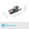 Akumulatora motorzāģis PowerSaw 250/18V P4A lietošanai gatavs komplekts (pelēks/tirkīzzils, Li-Ion akumulators 2,5Ah P4A, POWER FOR ALL ALLIANCE)