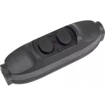 Starpapslēdzis AS Schwabe 45221 ar PRCD, 230 V, IP55, melns