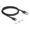 USB kabelis DeLOCK 88165 1 m USB A Melns