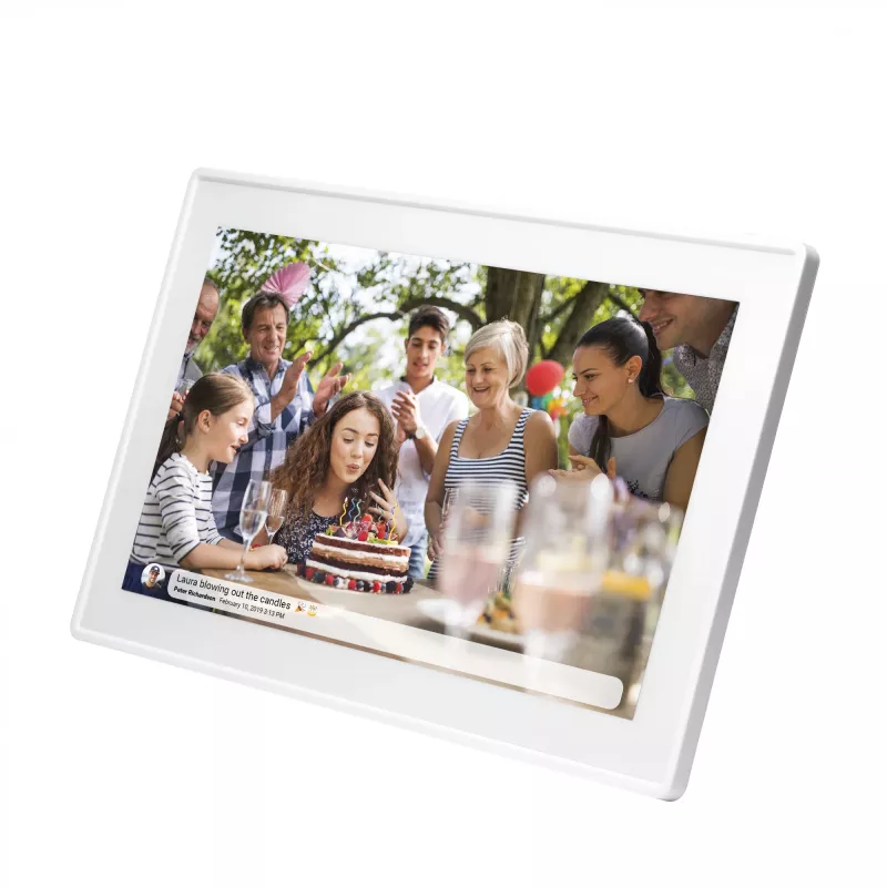 Denver PFF-1515W digitālais foto rāmis Balts 39,6 cm (15,6 inch) Skārienekrāns Wi-Fi