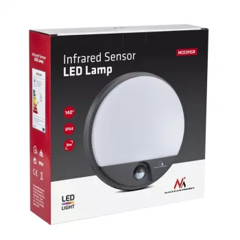LED 15W lampa ar infrasarkano kustības sensoru MACLEAN MCE291 GR