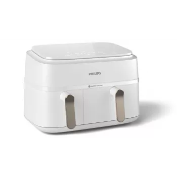Philips 3000 sērija NA353/10 divkameru karstā gaisa fritieris 9 L brīvstāvošs 2750 W Silver, balta