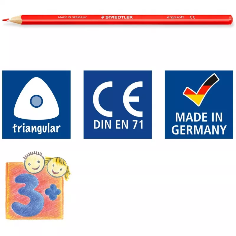 Krāsainie zīmuļi Staedtler Ergosoft 157 Daudzkrāsu 36 gab.