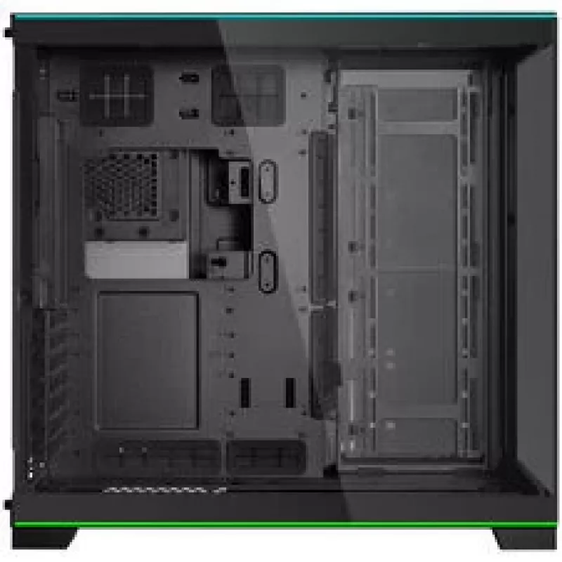 Lian Li O11 Dynamic EVO RGB PC korpusa komplekts, Midi-Tower, ARGB, rūdīts stikls + 6x UNI FAN SL-INF Reverse Blade ventilators - melns