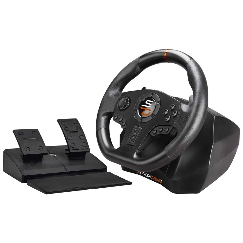 Subsonic SA5595-PC spēļu kontrolieris melns USB stūre + pedāļi