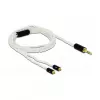 Audio kabelis DeLOCK 85845 1.2m 3.5mm 2x MMCX balts