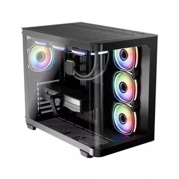 Datora korpuss LC-Power LC-8001B-ON Midi Tower, melns