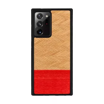 Telefona vāciņš man and wood Galaxy Note 20 Ultra skujiņu raksta acāliju melns