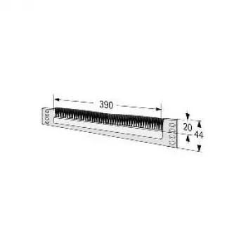 Rack kabelis Grommet apraNET 19 inch 1U RAL 7035 — kabeļu ievades panelis 19 collu 1U plauktam