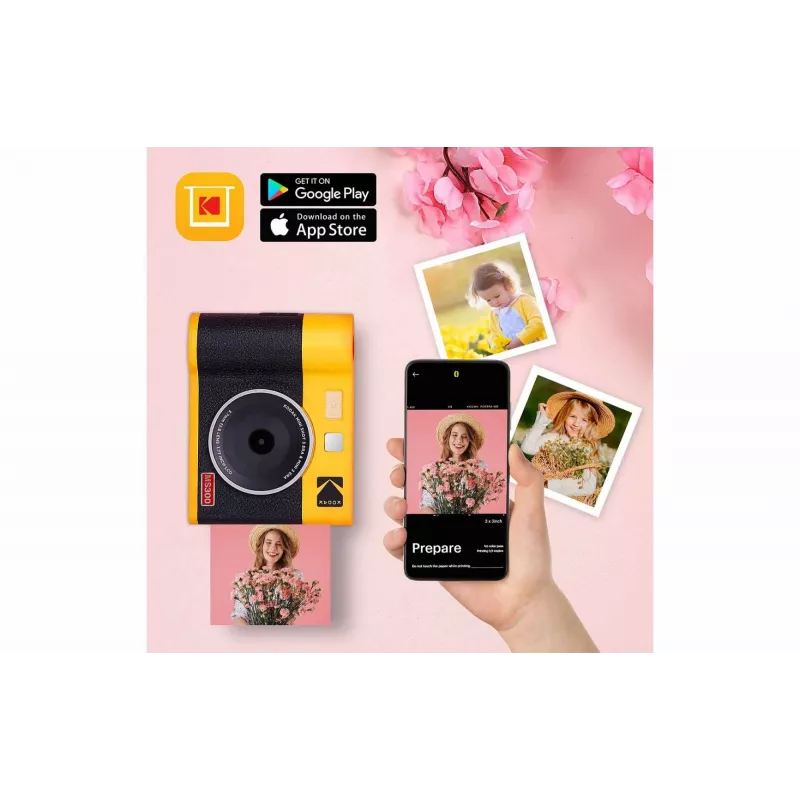 Momentuzņēmuma kamera Kodak Mini Shot 3 Era — Melna, 4Pass drukas tehnoloģija