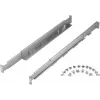 Plaukta sliežu komplekts PowerWalker 10120531 — sudraba krāsa, platums 550 mm, augstums 140 mm, dziļums 70 mm, atbalsta plaukta dziļumu 78–120 cm, svars 3,1 kg
