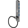 Goobay 79157 - USB-C 3.2 centrmezgls 4 porti 5 Gbit/s 4x USB-A 3.2 - Digitālais/Dati (79157)