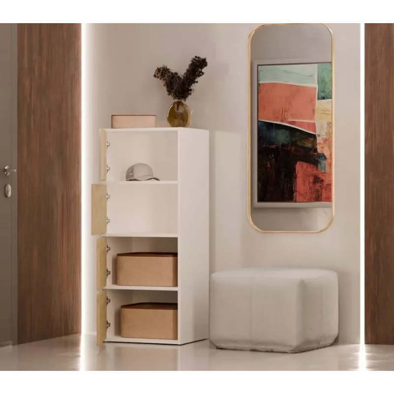 ALMA kumode balts/artisan ozols