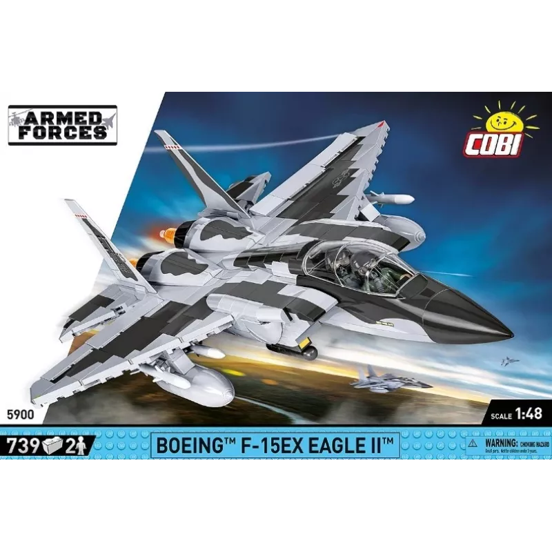 Cobi Building Blocks Boeing F-15EX Eagle II modeļa komplekts COIB-5900, kolekcionējams mēroga konstrukcijas komplekts